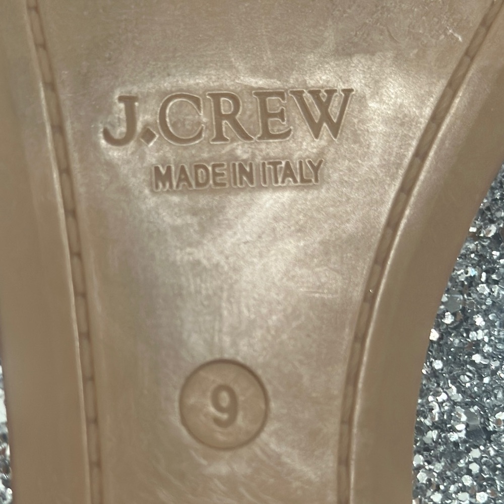 J crew Silver Glitter Ballet Flats size 9 - Picture 6 of 6